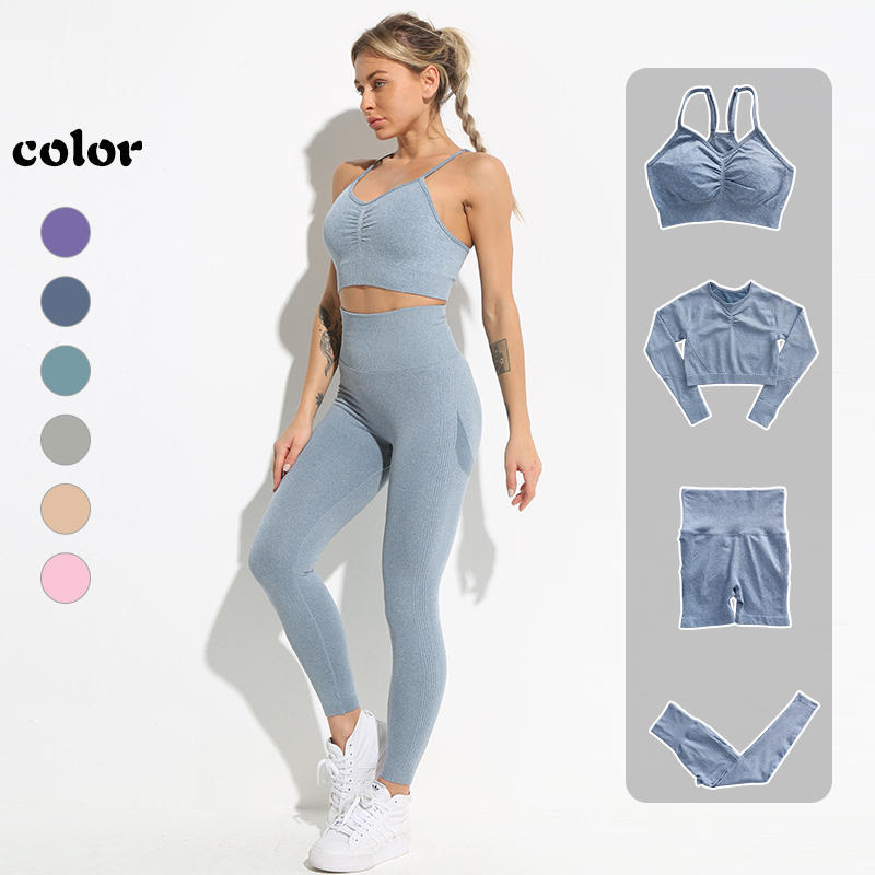 1Piece Gym Sportswear Clother Yoga Sets Women Tracksuit Leggings Bra Top Shorts For Female Outfits Workout Clothes Suit Fitness