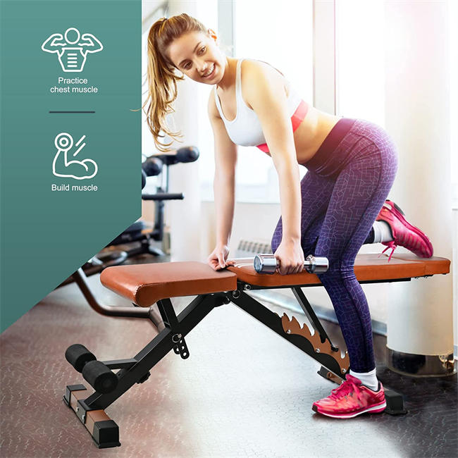 Adjustable Weight Bench Foldable Multi-Purpose Strength Training Benches Full Body Workout Bench for Home Gym - New Version